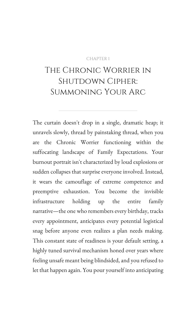 Chronic Worrier in Shutdown: Navigating Family Expectations: Optimize Your Mission interior preview