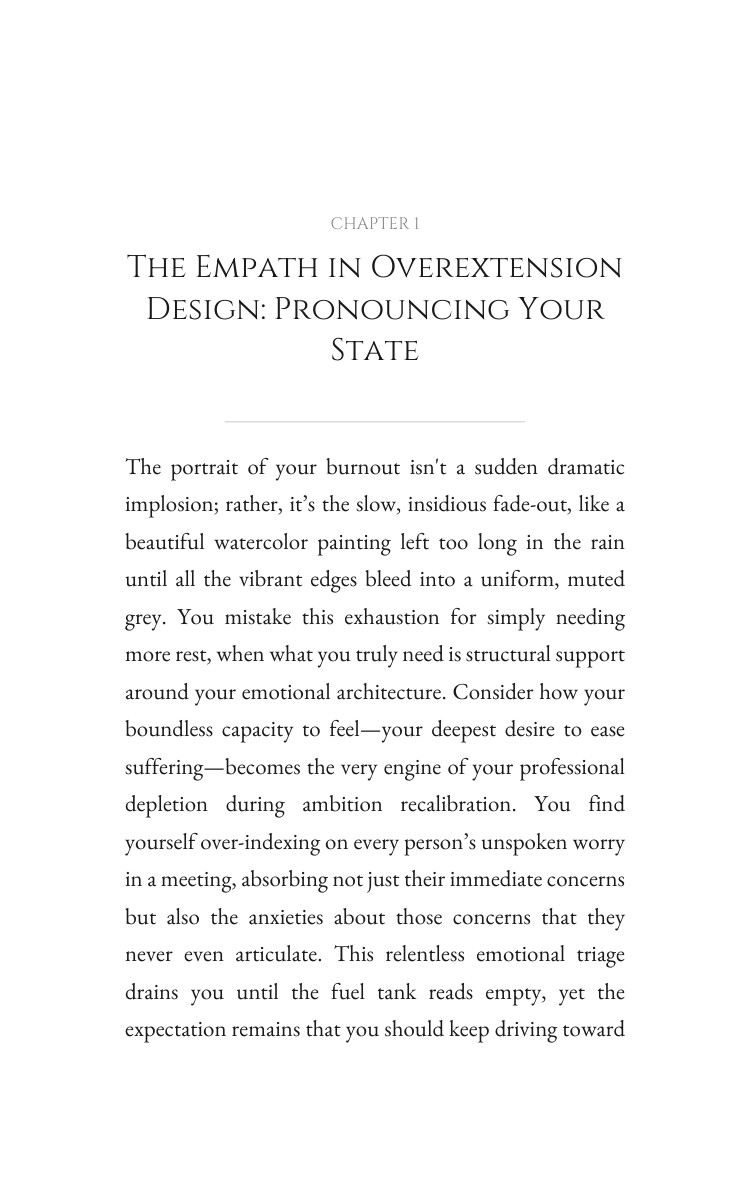 Empath in Overextension: Ambition Recalibration Clarity: Your Talent Actualized interior preview