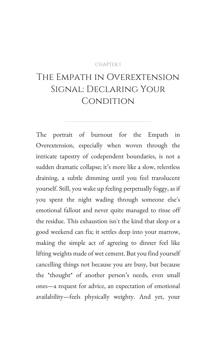 Empath in Overextension Codependency Boundaries Foundations: Orchestrate Your Longing interior preview