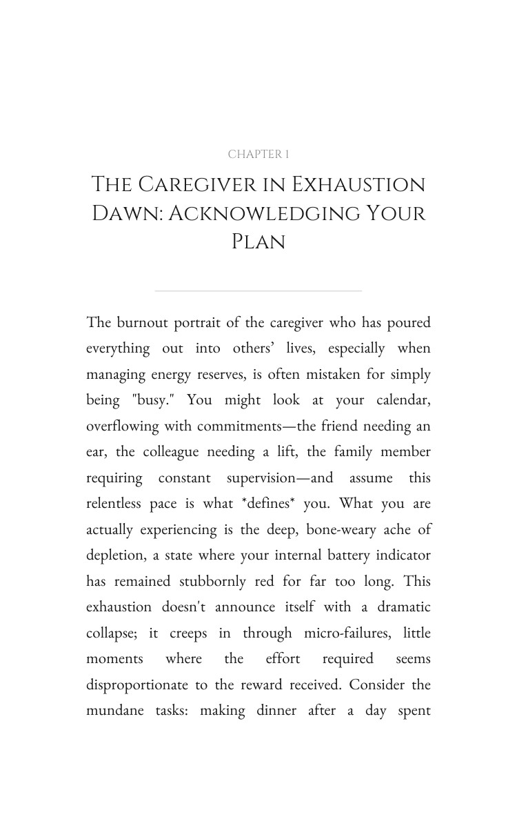 Energy Management Manual for Caregiver in Exhaustion: Sharpen Your Narrative interior preview