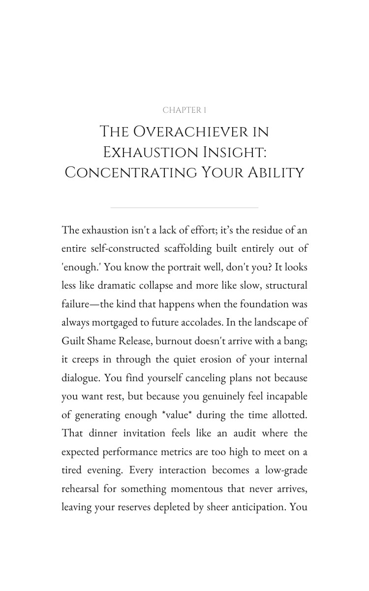 Guilt Shame Release Blueprint for Overachiever in Exhaustion: Your Narrative Designed interior preview