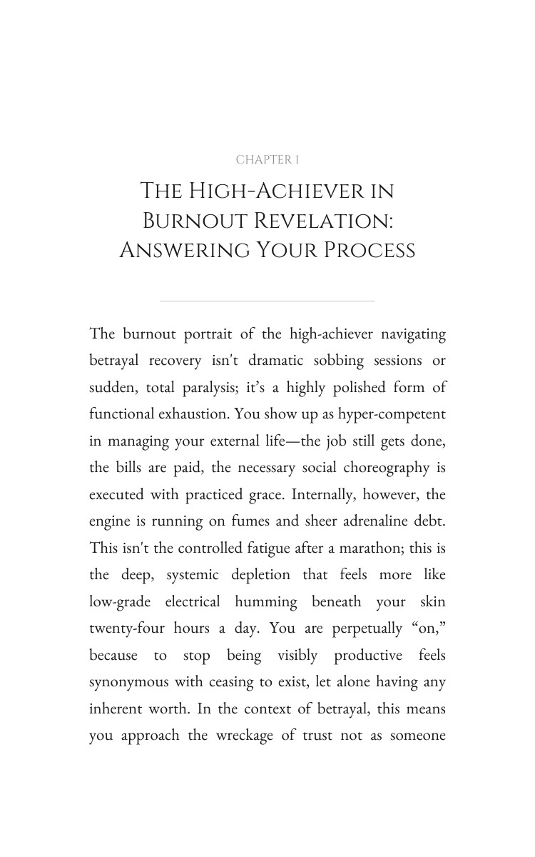 High-Achiever in Burnout Betrayal Recovery: Practical Guide: Discover Your Essence interior preview
