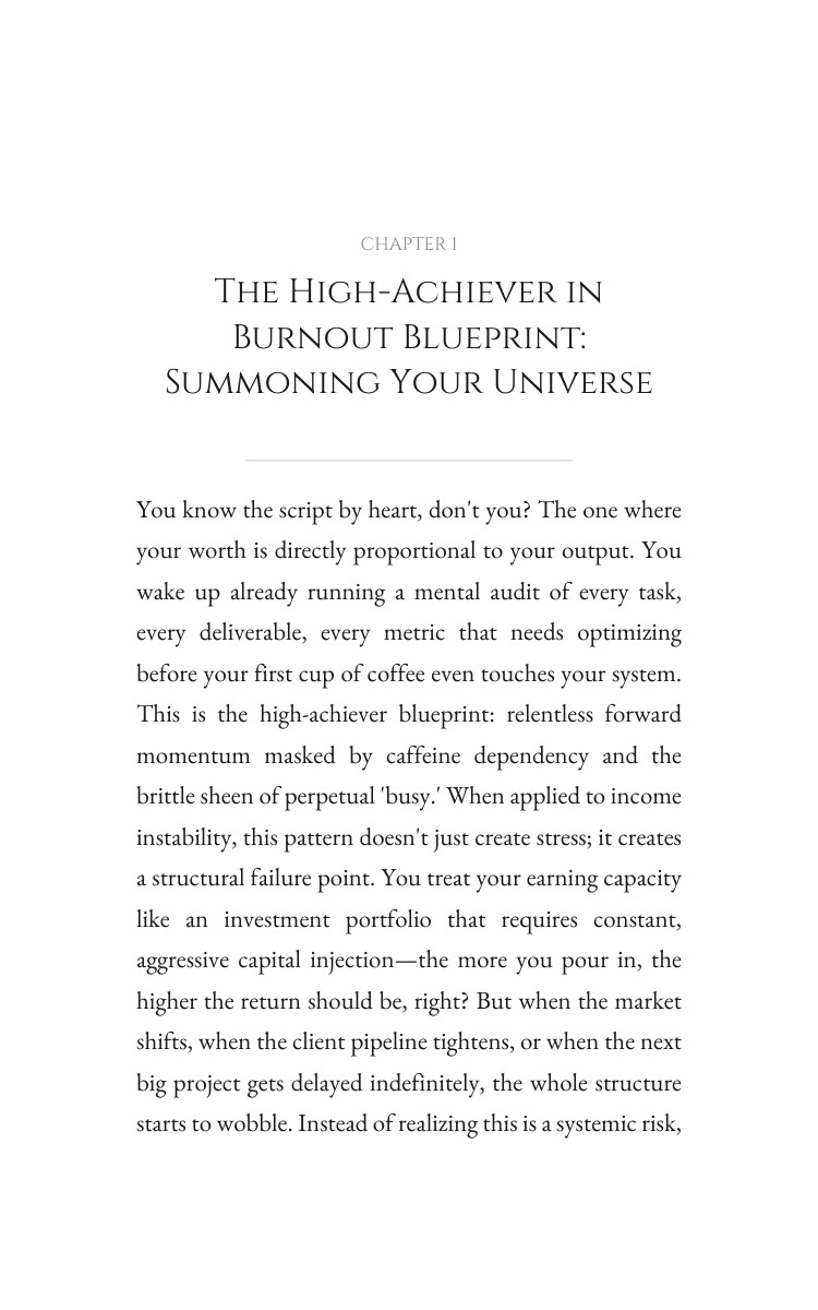 High-Achiever in Burnout Income Instability Primer: Your Life Transcended interior preview