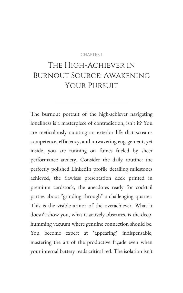 High-Achiever in Burnout: Loneliness Isolation Evolution: Intensify Your Growth interior preview
