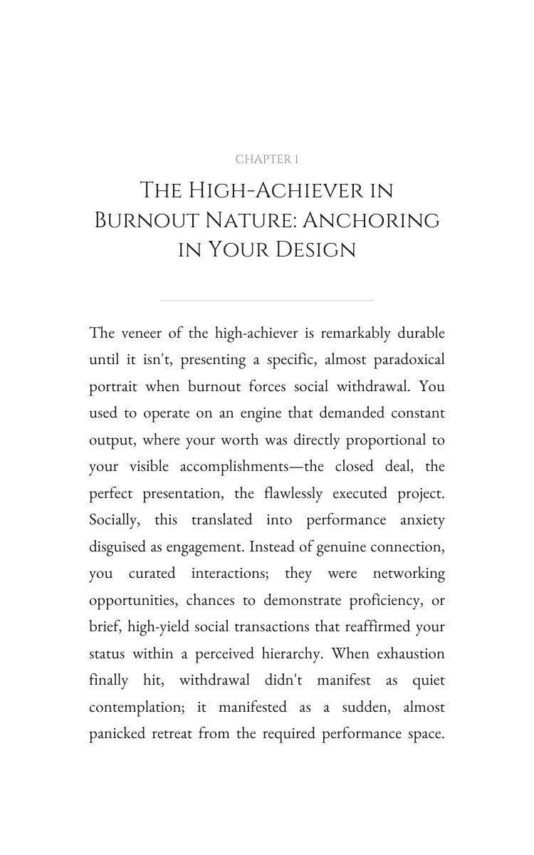 High-Achiever in Burnout: Social Withdrawal Evolution: Your Process Evolved interior preview