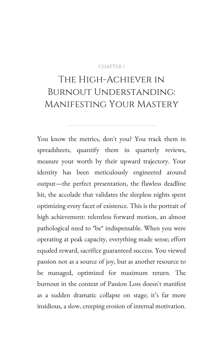 High-Achiever in Burnout: Your Passion Loss Blueprint: Your Yearning Strengthened interior preview