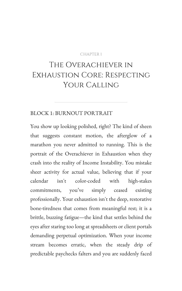 Income Instability Guide for Overachiever in Exhaustion: Your Passage Enhanced interior preview