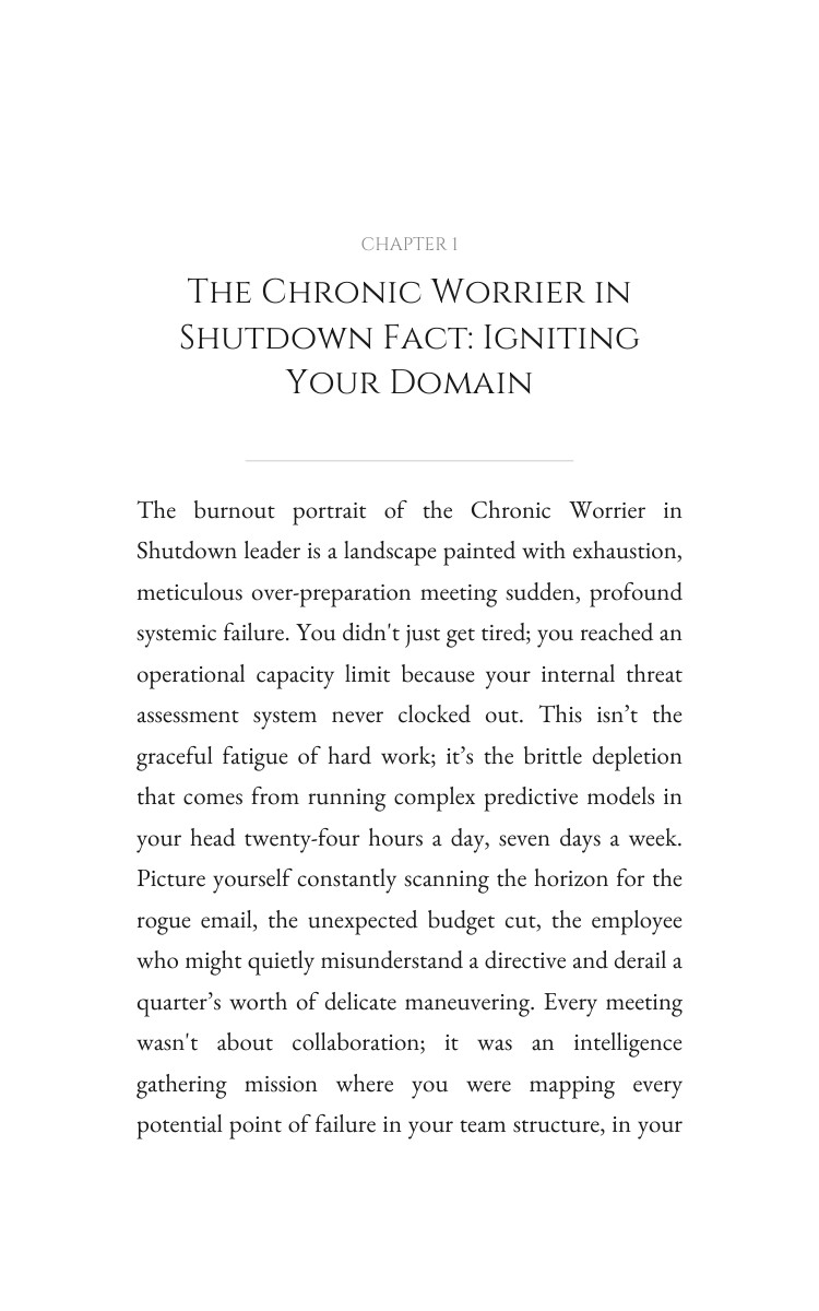 Leadership Stress Navigator: Chronic Worrier in Shutdown: Your Method Materialized interior preview