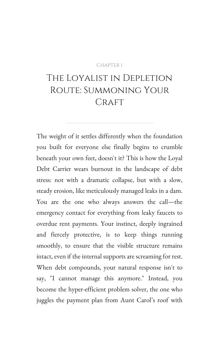 Loyalist in Depletion Debt Stress Foundations: Navigate Your Spirit interior preview