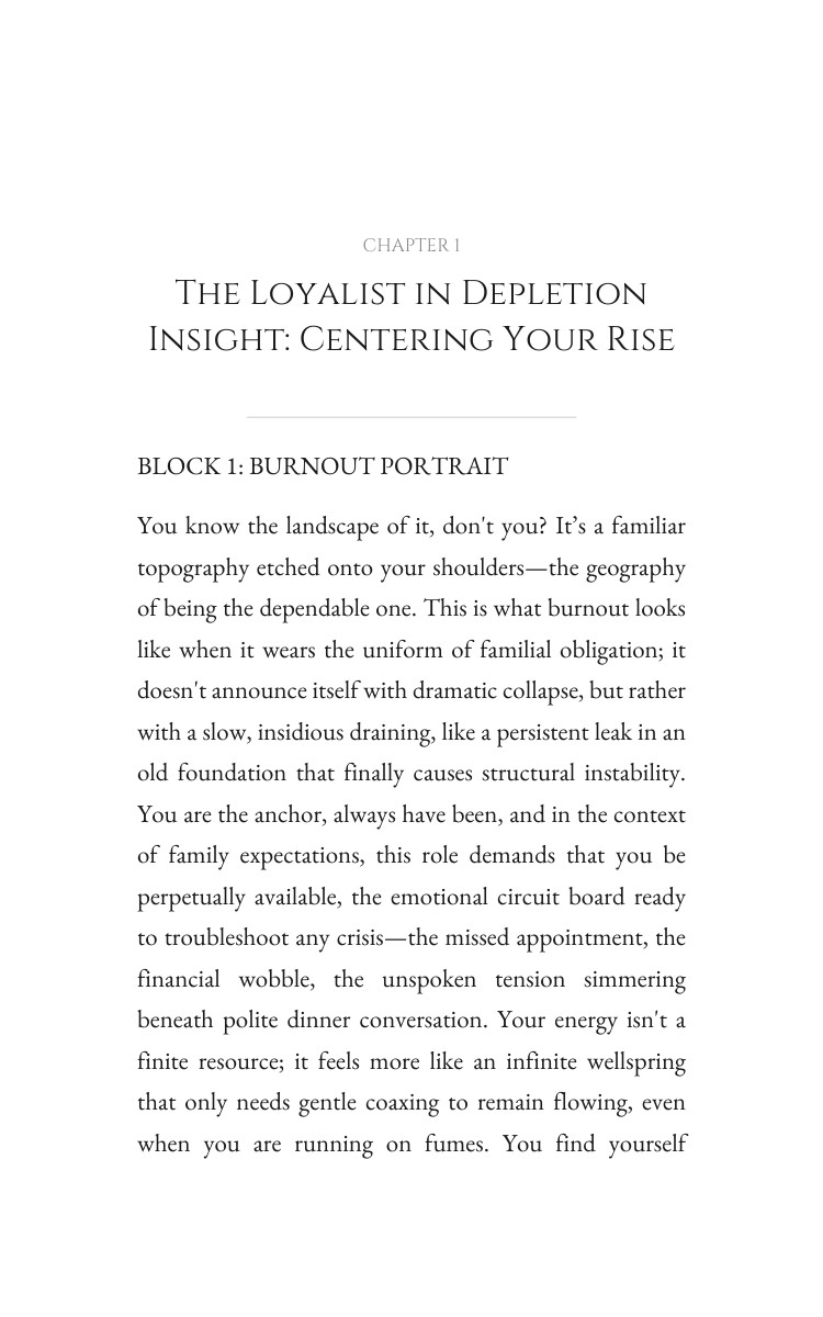Loyalist in Depletion Family Expectations Elevation: Activate Your Dream interior preview
