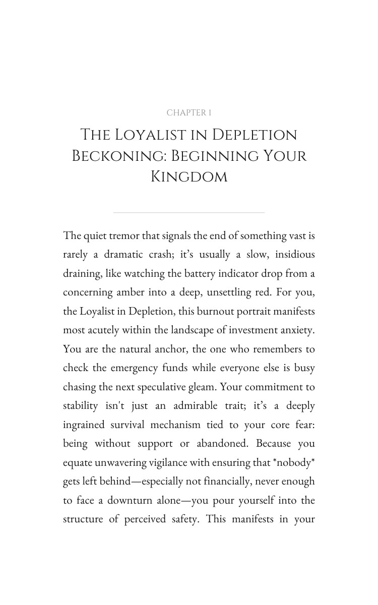 Loyalist in Depletion Investment Anxiety Accelerator: Optimize Your Dream interior preview