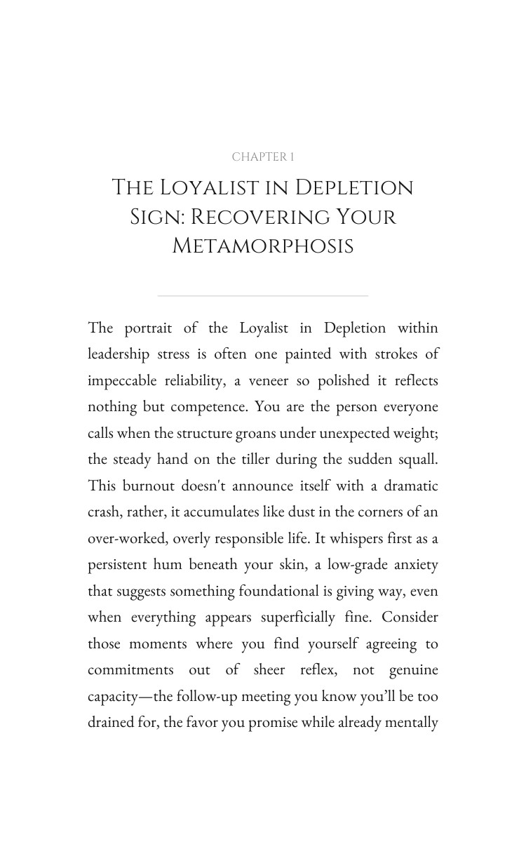 Loyalist in Depletion Leadership Stress Guidebook: Your Soul Unleashed interior preview