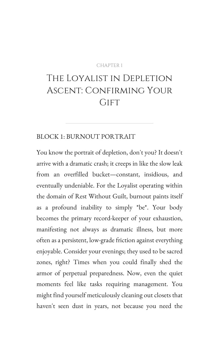 Loyalist in Depletion: Mastering Rest Without Guilt: Your Fate Blueprint interior preview