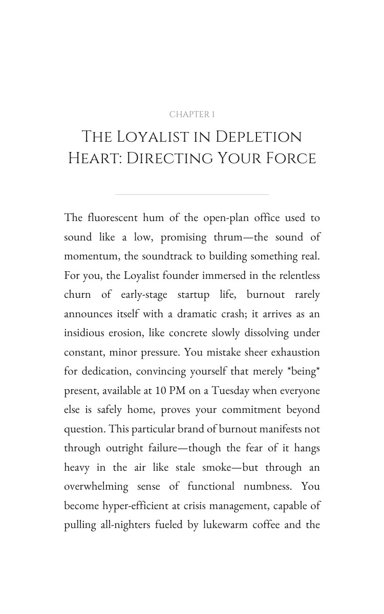 Loyalist in Depletion Path to Startup Burnout: Your Discipline Integrated interior preview