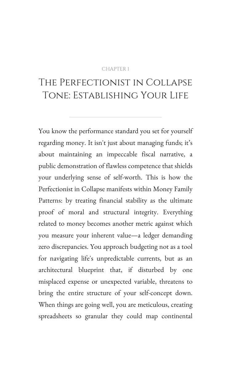Money Family Patterns Guide for Perfectionist in Collapse: Cultivate Your World interior preview