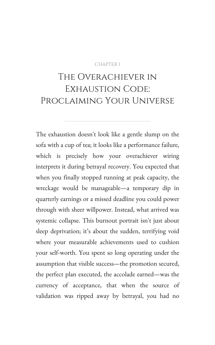 Overachiever in Exhaustion: Betrayal Recovery Fulfillment: Refine Your Plan interior preview