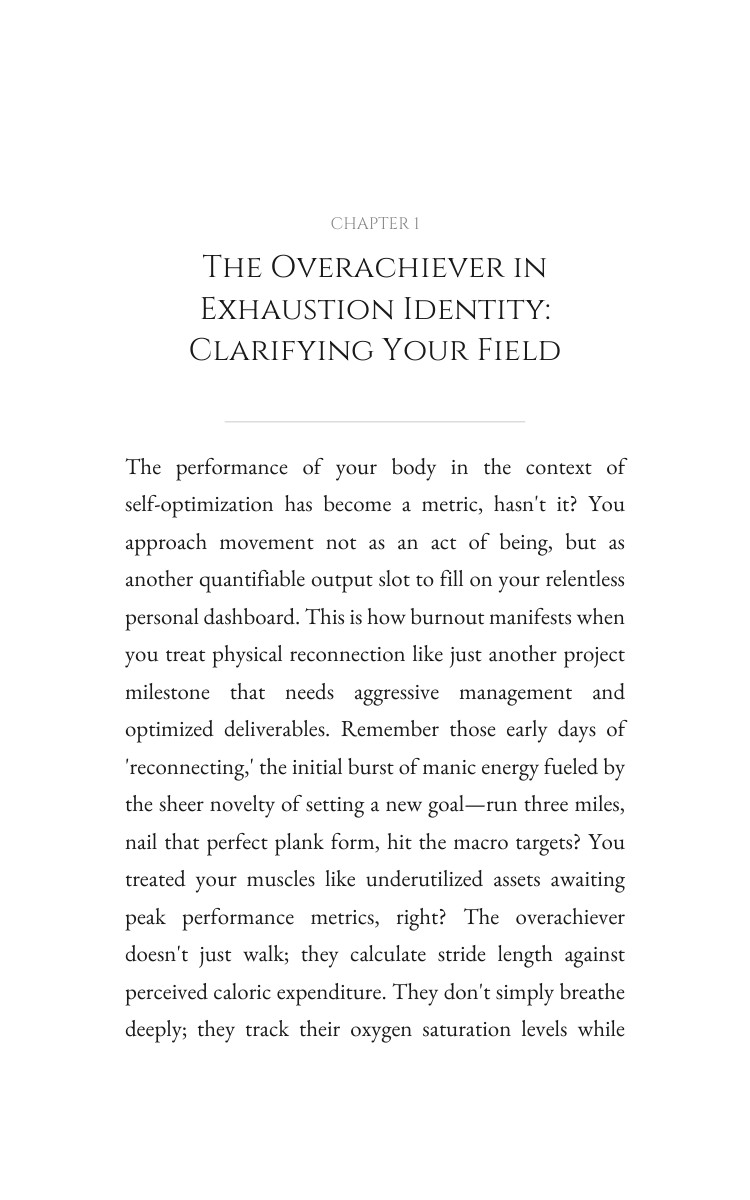 Overachiever in Exhaustion: Body Reconnection Amplification: Your Direction Conducted interior preview