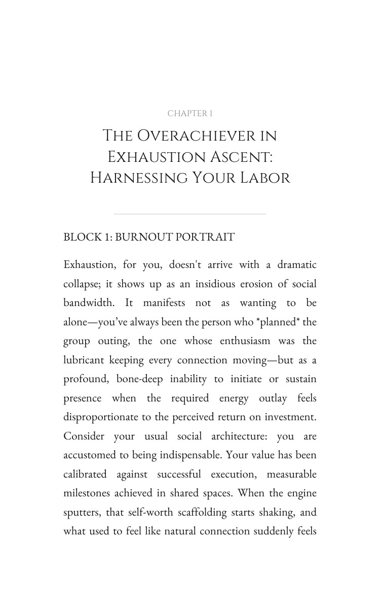 Overachiever in Exhaustion: Social Withdrawal Ascension: Ground Your Field interior preview