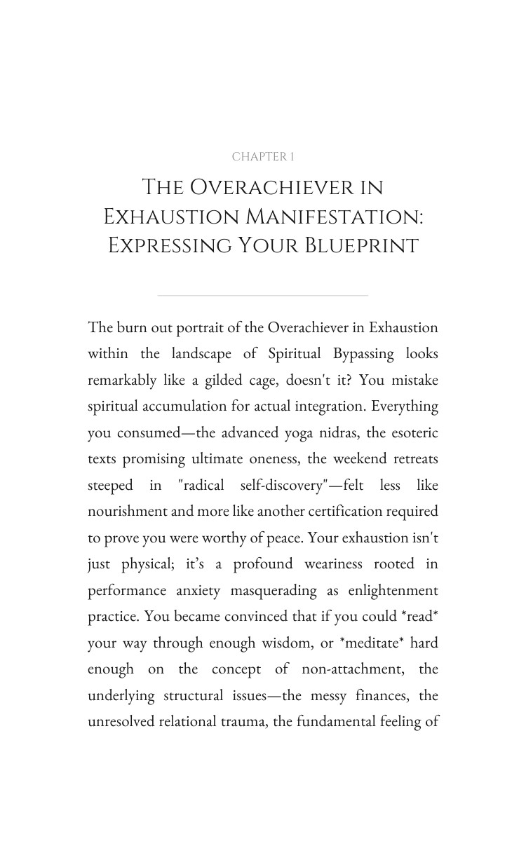 Overachiever in Exhaustion: Spiritual Bypassing Command: Orchestrate Your Talent interior preview