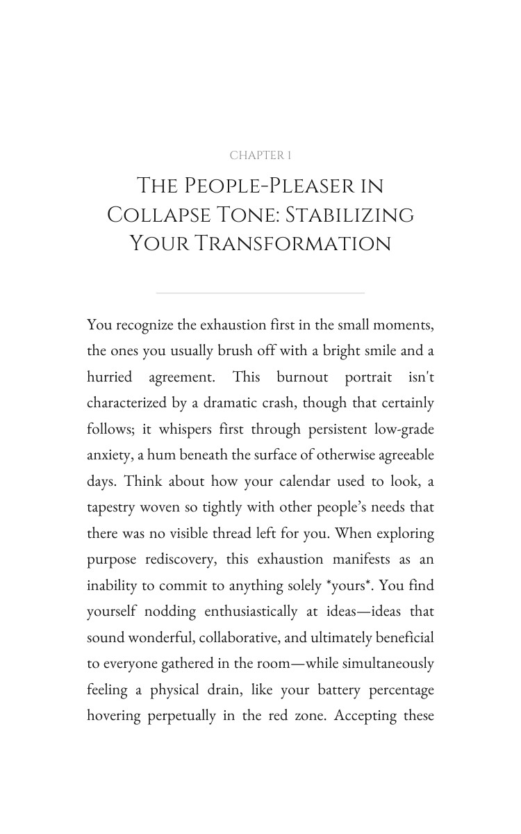 People-Pleaser in Collapse Purpose Rediscovery Workbook: Cultivate Your Journey interior preview