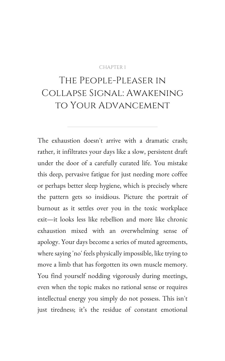 People-Pleaser in Collapse: Toxic Workplace Exit Fulfillment: Unlock Your Vitality interior preview