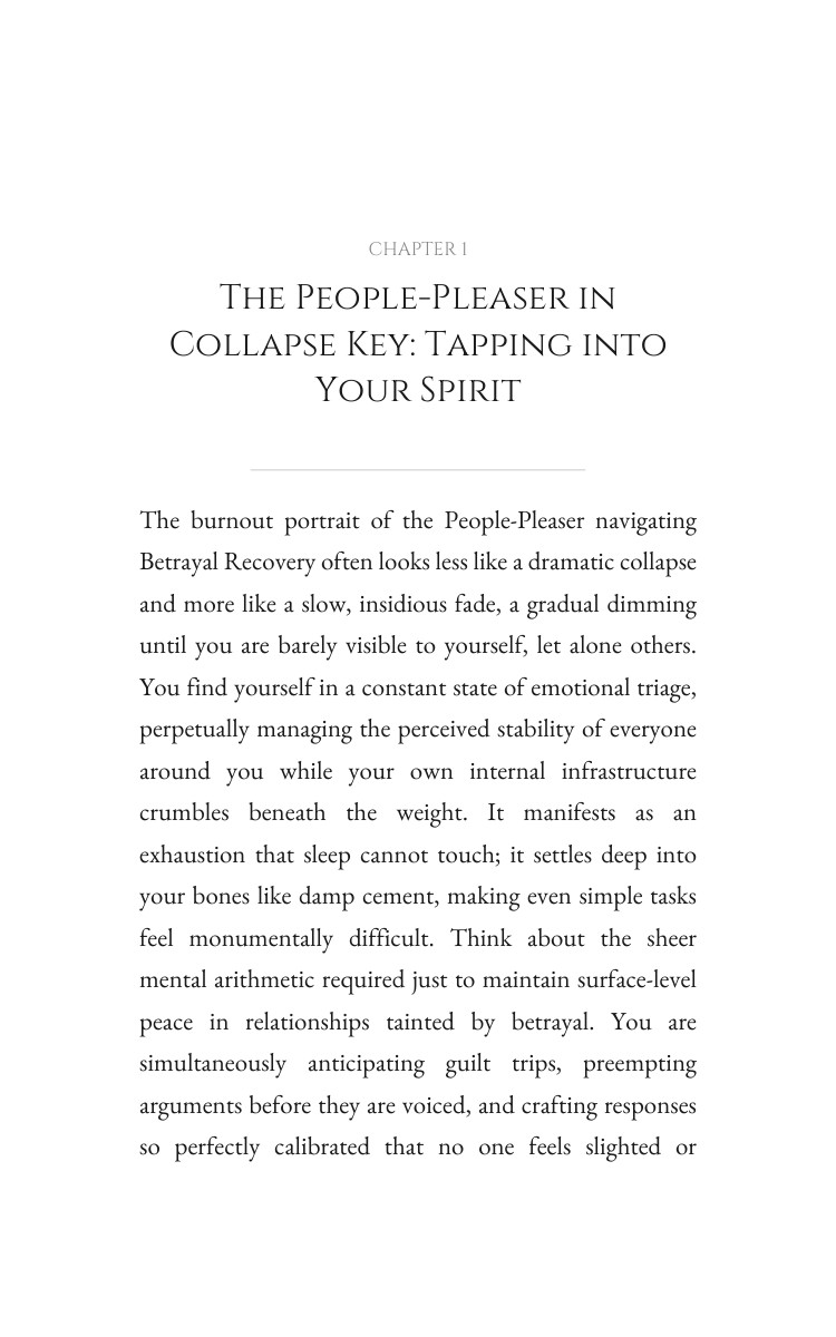People-Pleaser in Collapse: Your Betrayal Recovery Blueprint: Secure Your Presence interior preview