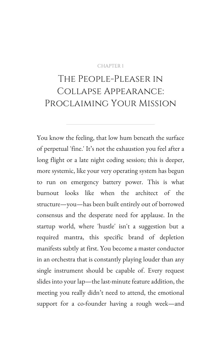 People-Pleaser in Collapse: Your Startup Burnout Journey: Own Your Chapter interior preview