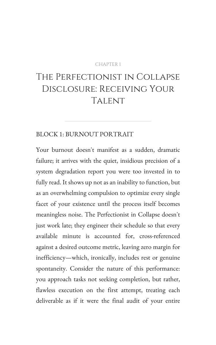 Perfectionist in Collapse Ambition Recalibration Keystone: Your World Clarified interior preview