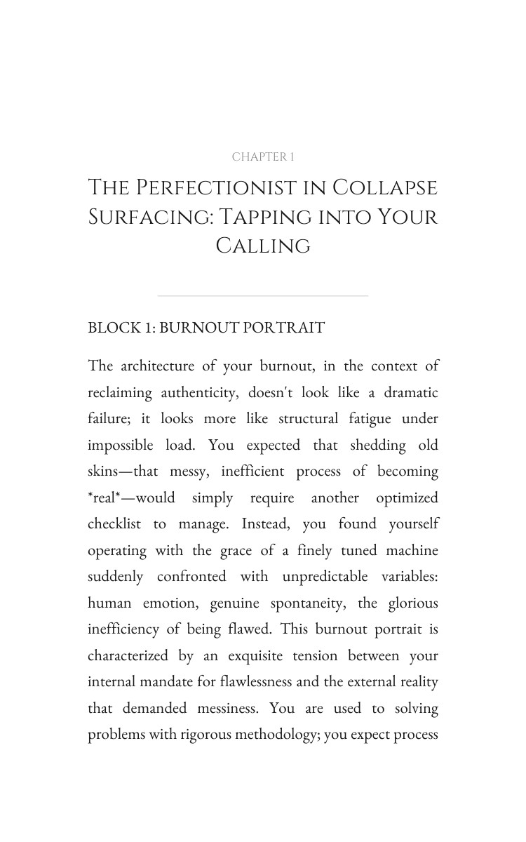 Perfectionist in Collapse Authenticity Reclamation Method: Your Soul Embodied interior preview