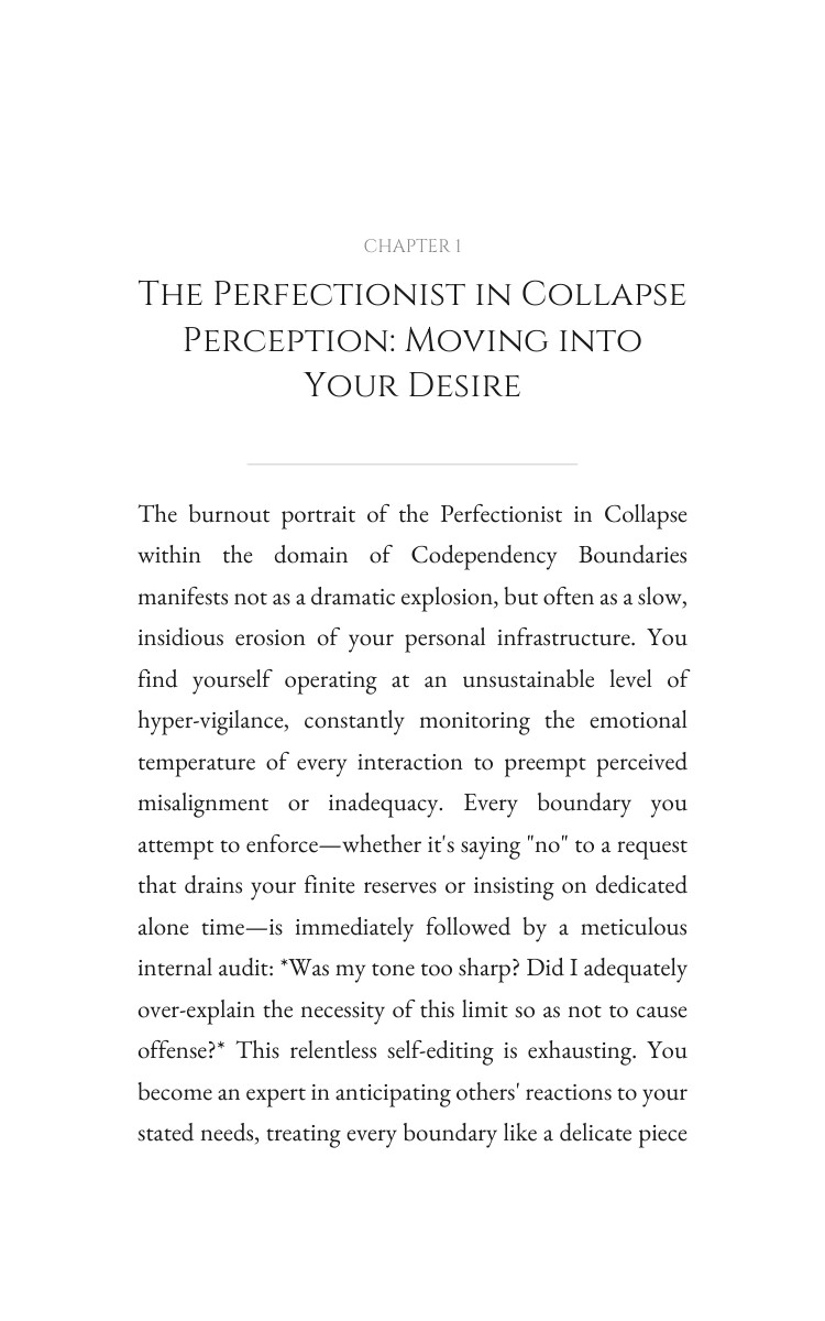 Perfectionist in Collapse Codependency Boundaries Compendium: Your Expedition Blueprint interior preview