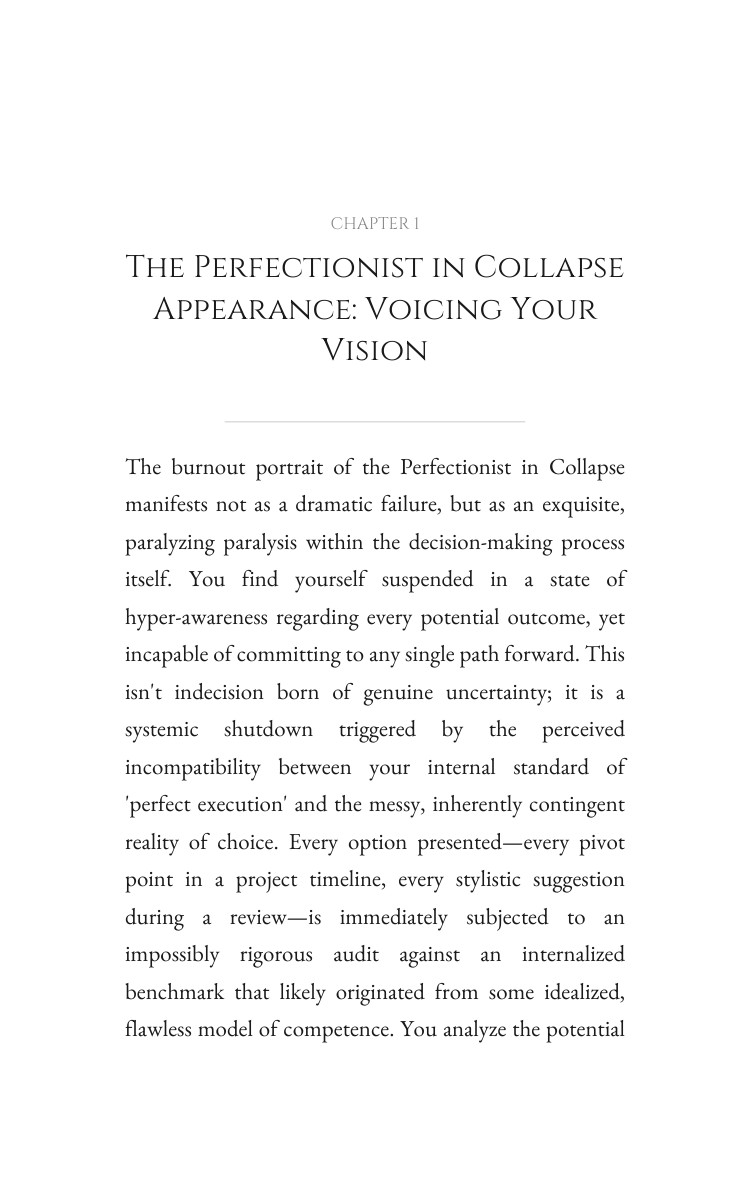 Perfectionist in Collapse Decision Paralysis Protocol: Your Progress Illuminated interior preview
