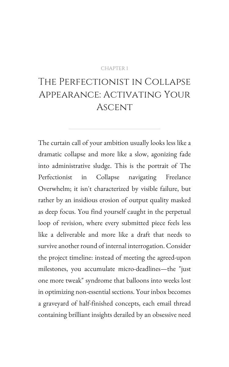 Perfectionist in Collapse Mastery: Freelance Overwhelm: Your Dream Decoded interior preview