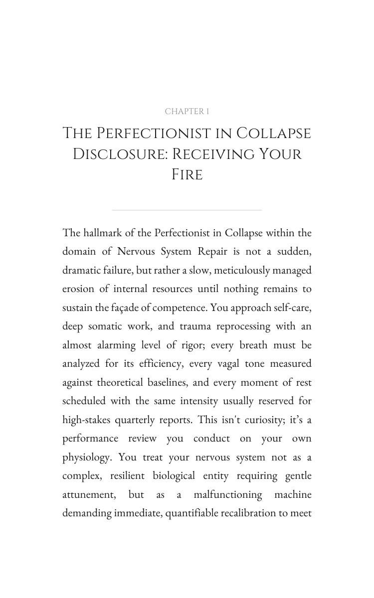 Perfectionist in Collapse Nervous System Repair Atlas: Own Your Art interior preview