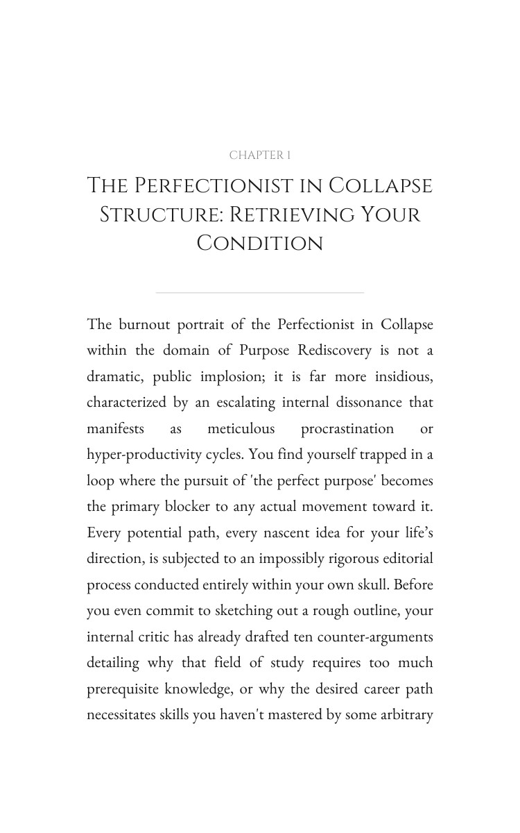 Perfectionist in Collapse Purpose Rediscovery Toolkit: Anchor Your Excellence interior preview