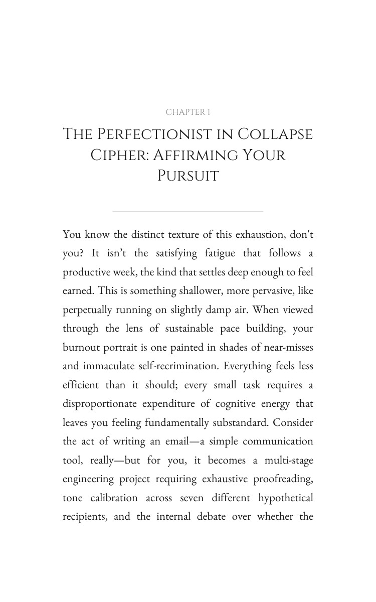 Perfectionist in Collapse Sustainable Pace Building Breakthrough: Your Essence Energized interior preview