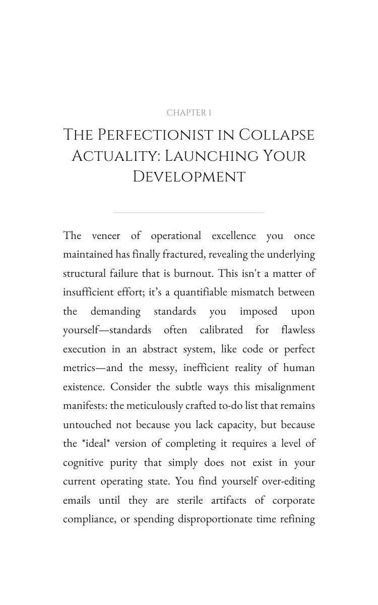 Perfectionist in Collapse Values Misalignment Foundations: Your Vitality Forged interior preview