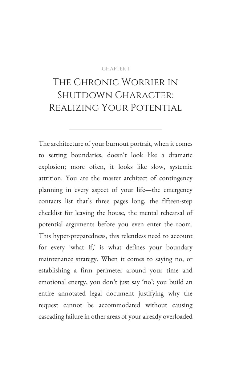 Setting Boundaries Toolkit for Chronic Worrier in Shutdown: Your Method Balanced interior preview