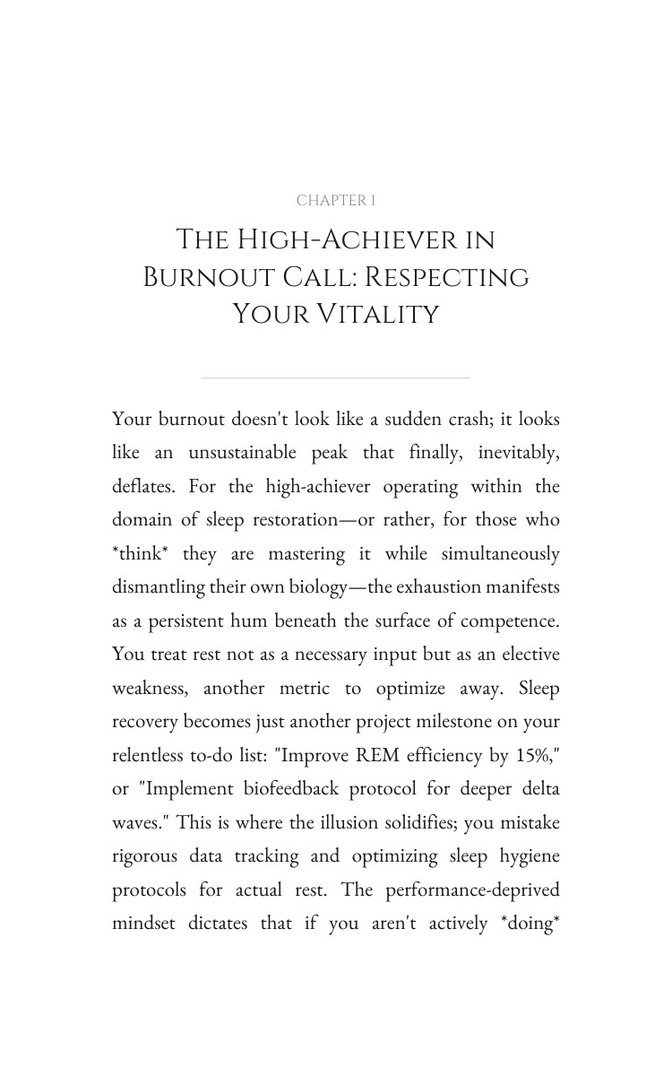 Sleep Restoration Mastery: High-Achiever in Burnout: Harness Your Domain interior preview