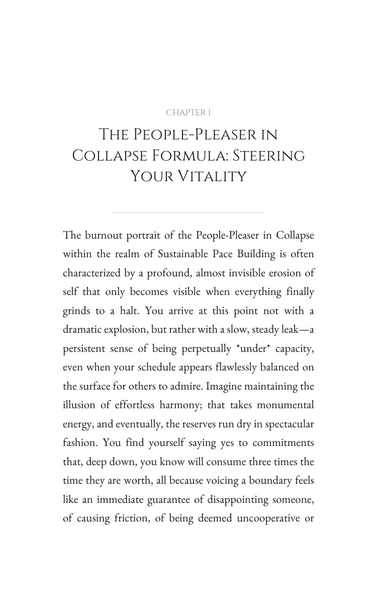 Sustainable Pace Building Resource: People-Pleaser in Collapse: Engineer Your Identity interior preview