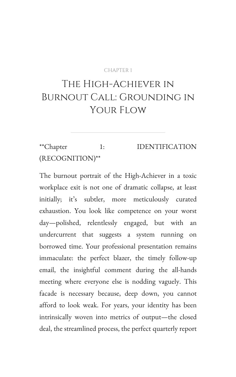 Toxic Workplace Exit Method for High-Achiever in Burnout: Intensify Your Status interior preview