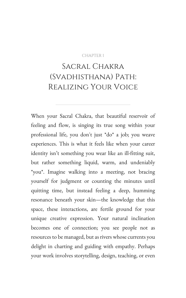 Career Advantage: Sacral Chakra (Svadhisthana): Your Flame Decoded interior preview