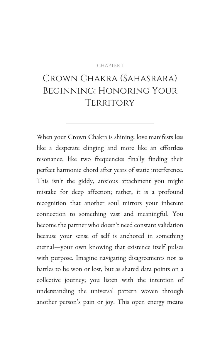 Crown Chakra (Sahasrara) Love Field Guide: Finesse Your Fire interior preview