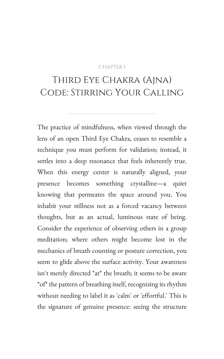 Mindfulness Manual for Third Eye Chakra (Ajna): Your Domain Awakened interior preview