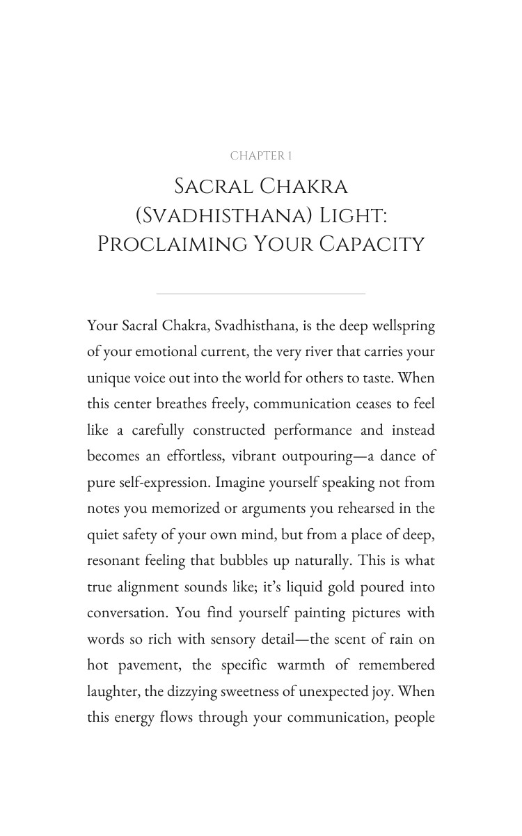 Sacral Chakra (Svadhisthana): Communication Blueprint: Your Potential Focused interior preview