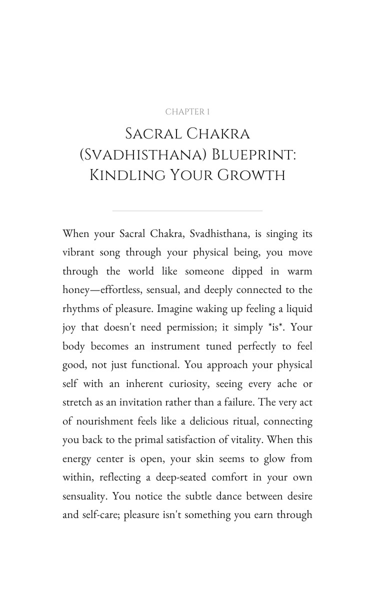 Sacral Chakra (Svadhisthana) Health System: Your Mastery Constructed interior preview