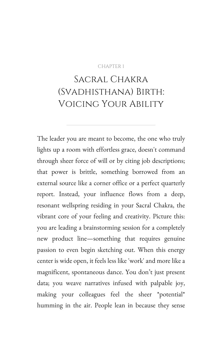 Sacral Chakra (Svadhisthana) Leadership Reference: Your Expedition Integrated interior preview