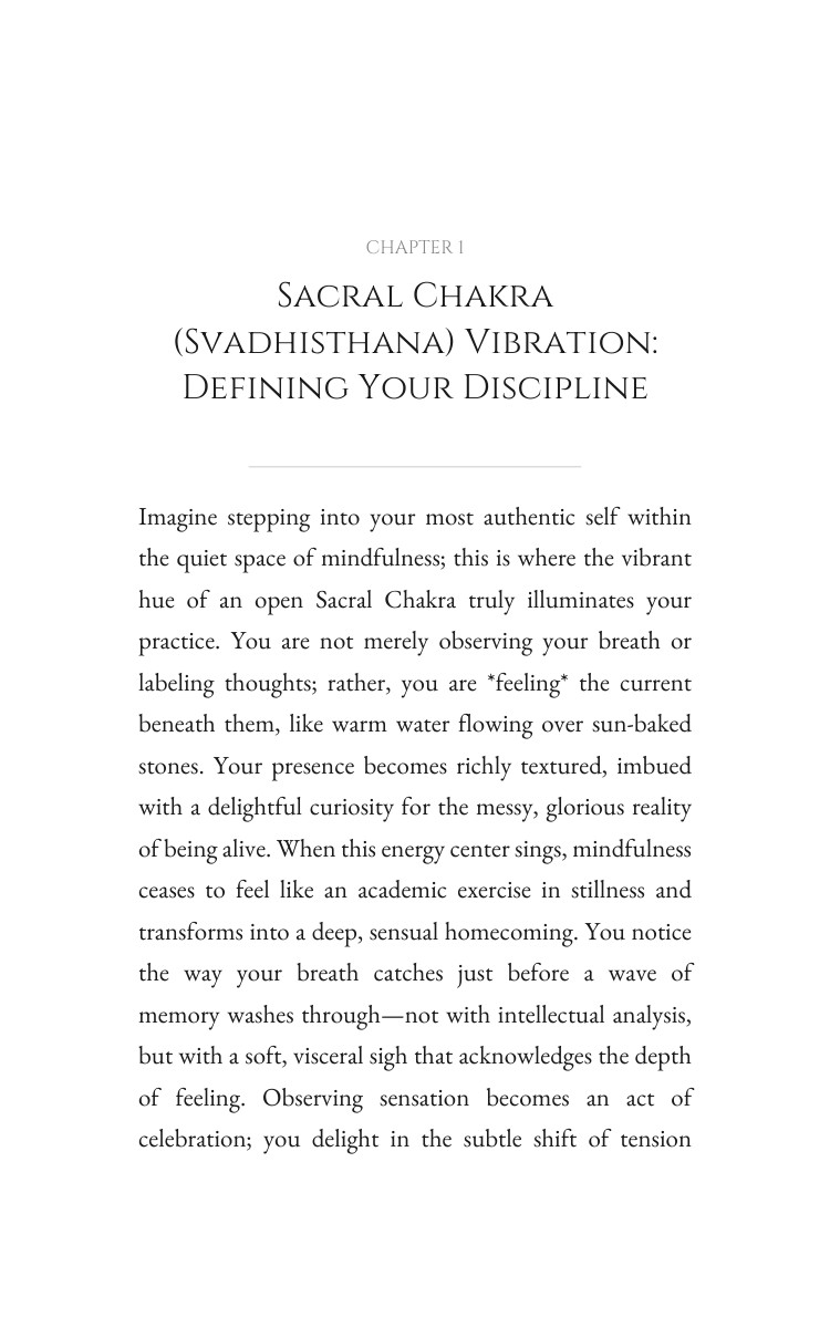Sacral Chakra (Svadhisthana): Mindfulness Optimization: Strengthen Your Quest interior preview