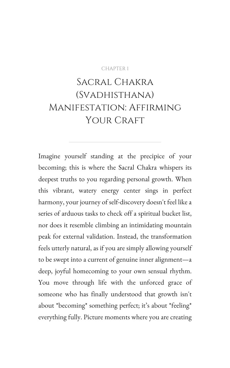 Sacral Chakra (Svadhisthana): Personal Growth Strategies: Your Transformation Blueprint interior preview