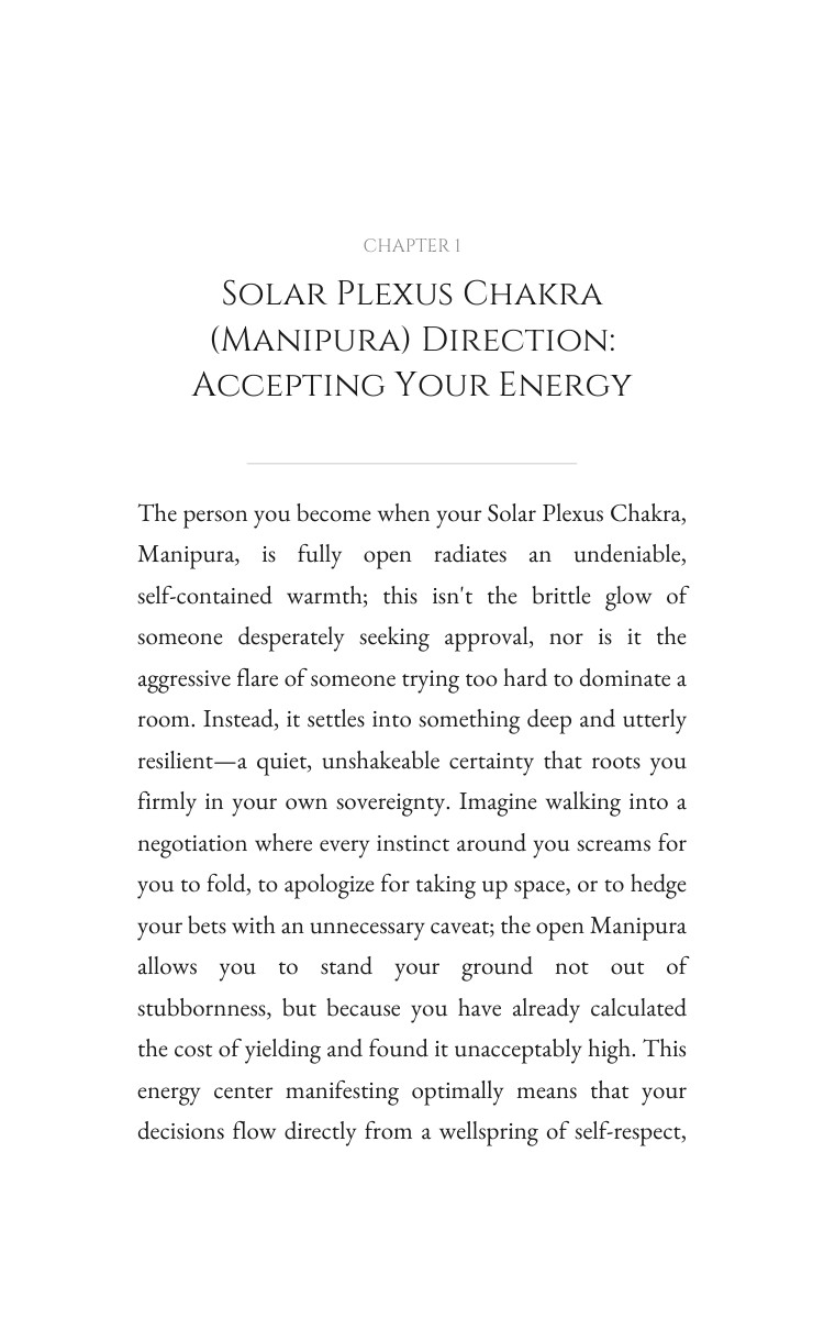 Solar Plexus Chakra (Manipura) Confidence Guidebook: Your Journey Advantage interior preview