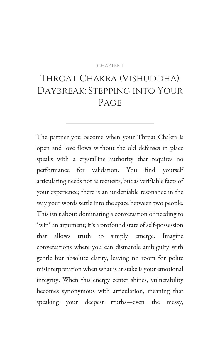 Throat Chakra (Vishuddha) Love Handbook: Command Your Vision interior preview